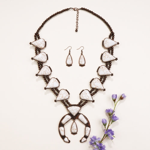 72473 - Squash Blossom Necklace - Ivory Copper