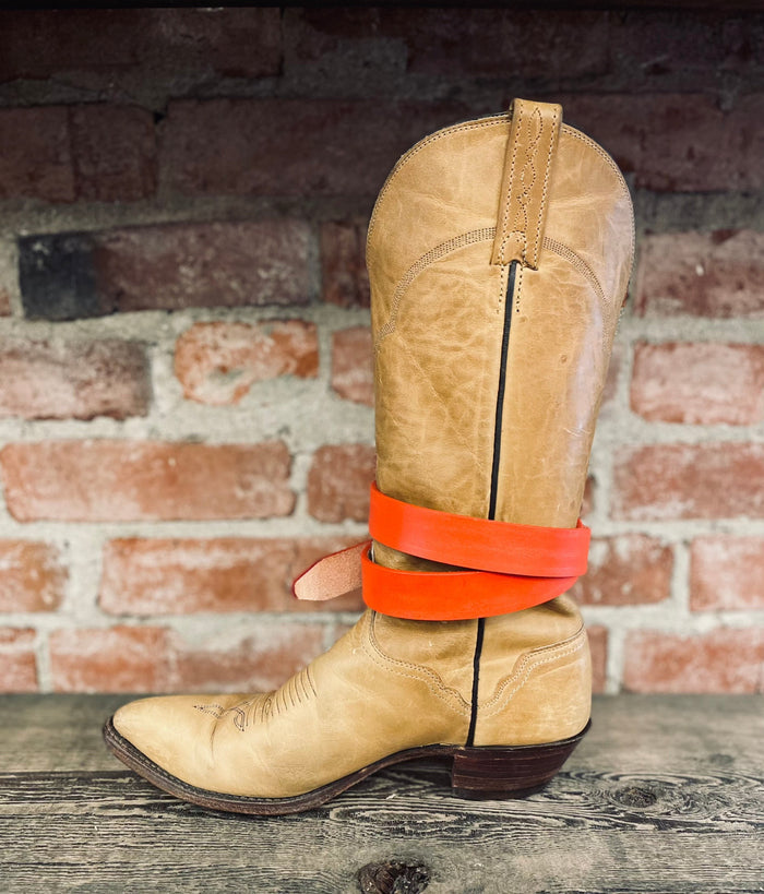 Red Leather 1" Belt