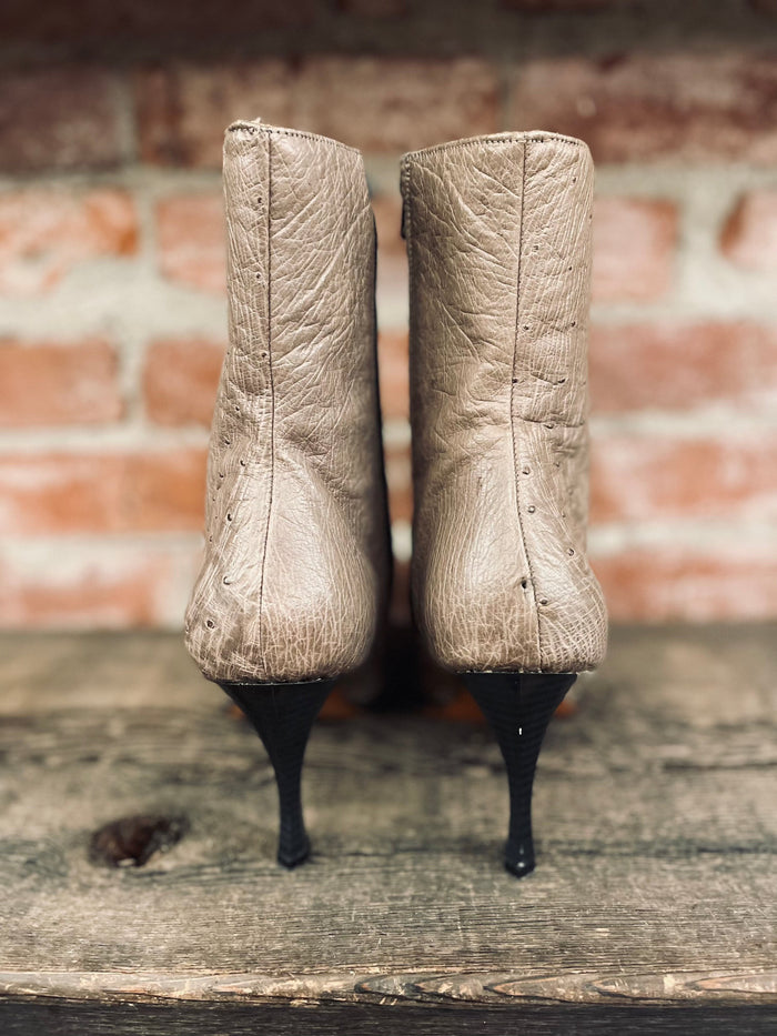 Lagabto Ostrich Women's Ankle Boots Size 9