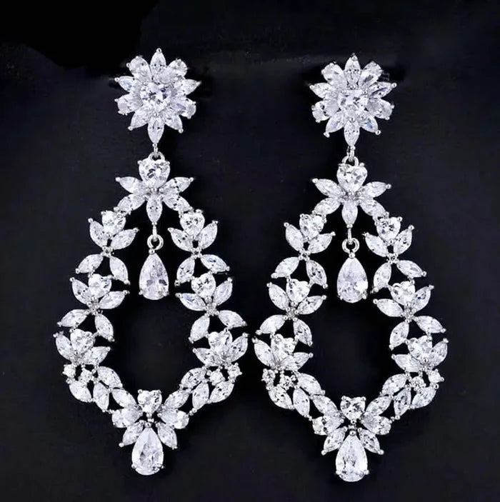 Wedding Jewelry - Cubic Zirconia Bridal Earrings