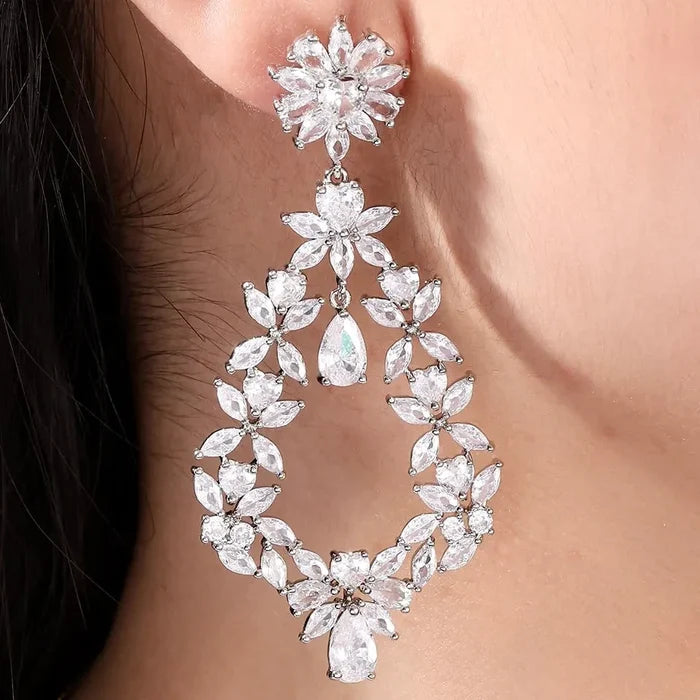 Wedding Jewelry - Cubic Zirconia Bridal Earrings