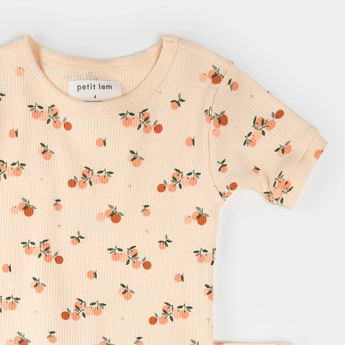 Baby and kids organic cotton summer sleepwear with floral print