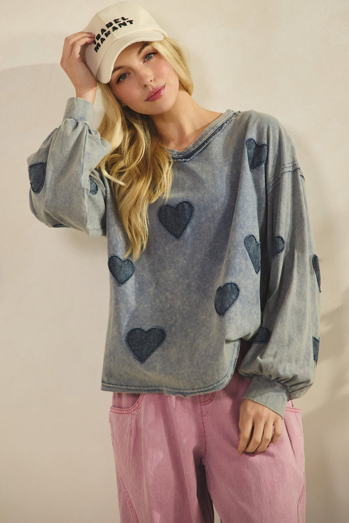 All Heart Mineral-wash Pullover