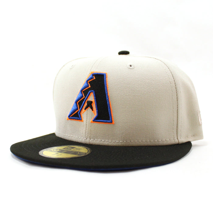Arizona Diamondbacks New Era 59Fifty Fitted Hat (Stone Black Blue Under Brim)