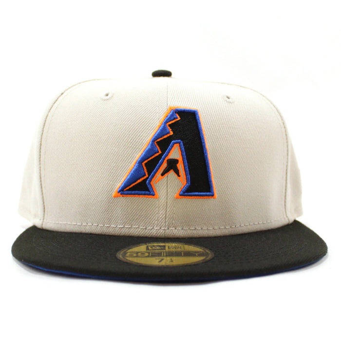Arizona Diamondbacks New Era 59Fifty Fitted Hat (Stone Black Blue Under Brim)