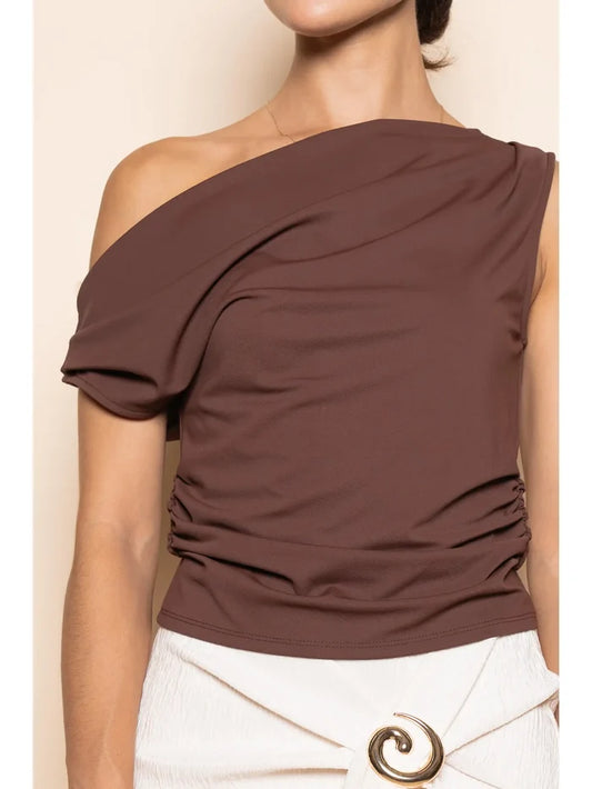 Asymmetrical One Shoulder Top