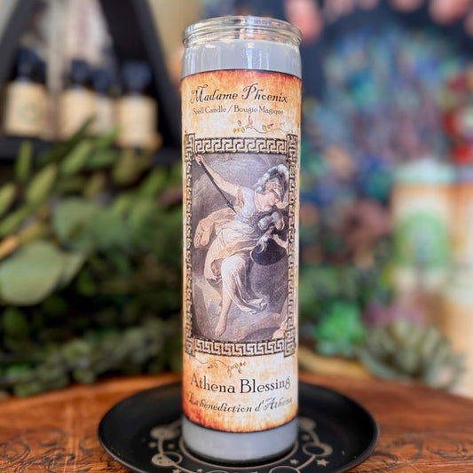 Athena Goddess Altar, shrine ritual candle