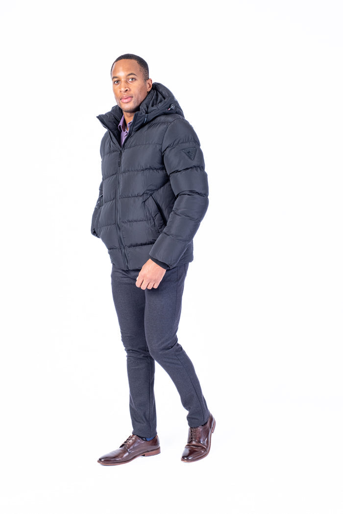 "Avalanche" Quilted Puffer Jacket (-30 Degree Rated) - Black
