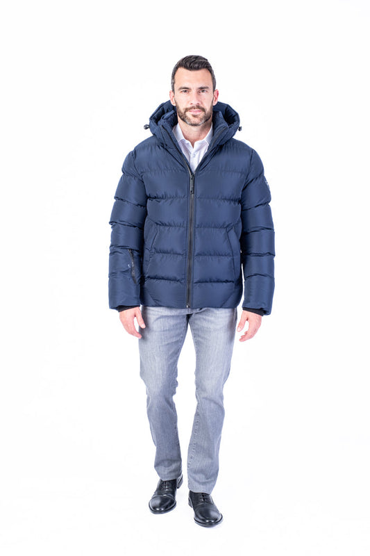 "Avalanche" Quilted Puffer Jacket (-30 Degree Rated) - Navy