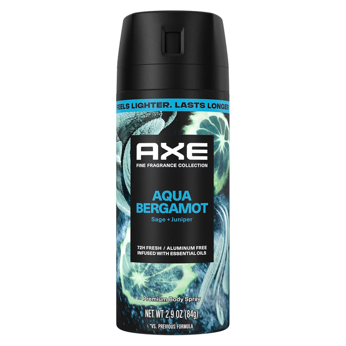 AXE Aqua Bergamot Premium Body Spray - 2.9 oz - 12 Pack - travel size -