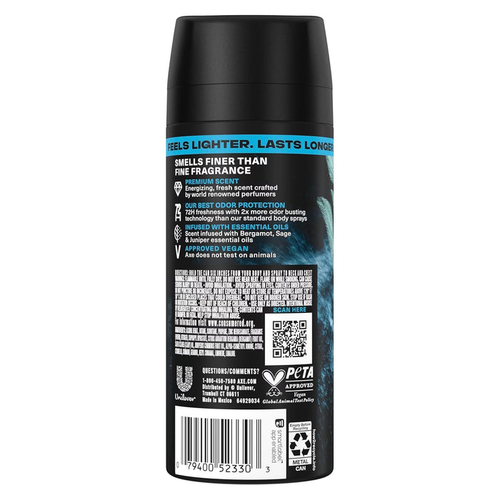 AXE Aqua Bergamot Premium Body Spray - 2.9 oz - 12 Pack - travel size -