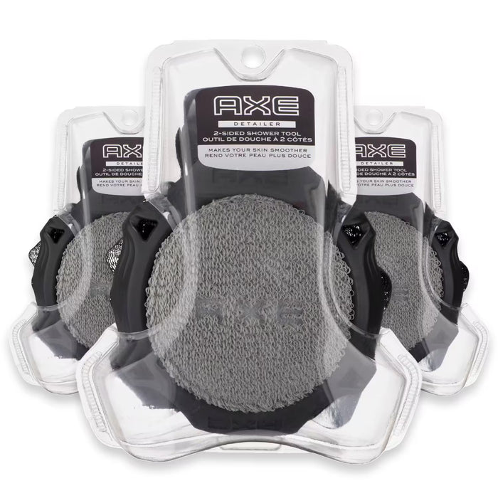 AXE Dual-Sided Men’s Shower Tool Bath Accessory - 3 Pack