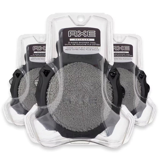 AXE Dual-Sided Men’s Shower Tool Bath Accessory - 3 Pack