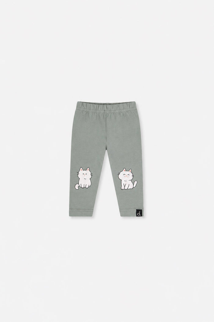 Baby Organic Cotton Leggings Sage Green-0