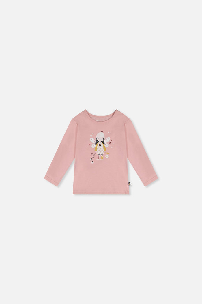 Baby Organic Cotton T-Shirt Pale Dusty Pink-0