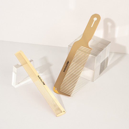 BaBylissPRO Metal Comb Set Gold 2pc