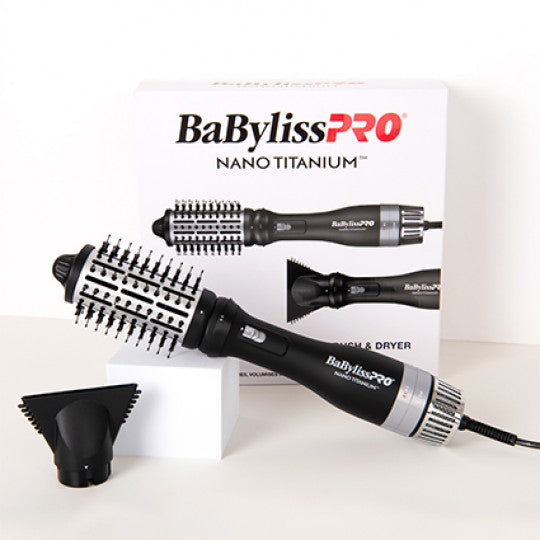 BaBylissPRO Nano Titanium Detachable 2 In 1 Hot Air Brush And Dryer
