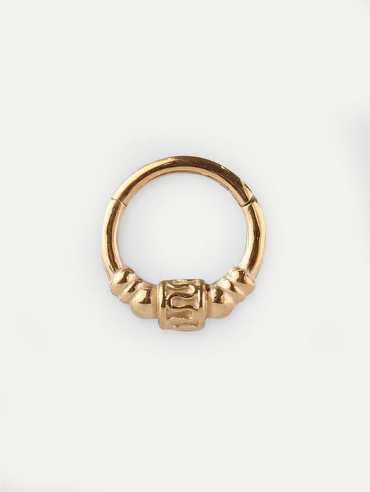 Bali Bead Hinged Ring 16G | Gold-Image 1