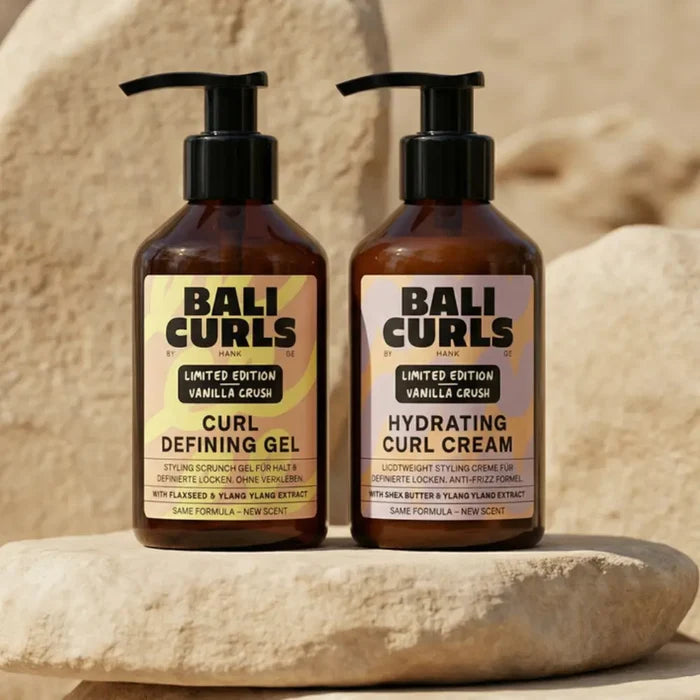 Bali Curls Limited Edition Vanilla Crush curl defining gel and hydrating curl cream for defined, frizz-free curls