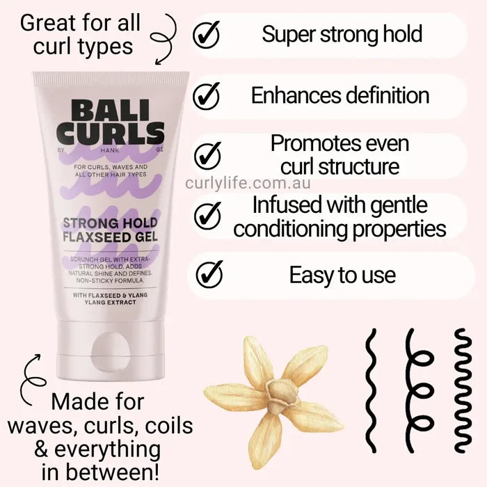 Bali Curls Strong Hold Flaxseed Gel