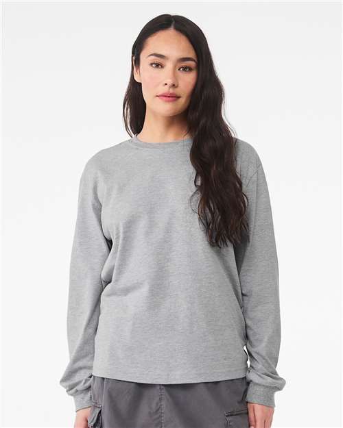 no-logo Bella+Canvas 6 oz. Heavyweight Long Sleeve Tee-Thread Logic-Thread Logic