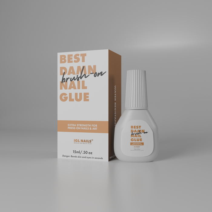 Best Damn Brush On Nail Glue – Strong, Precise, and Long-Lasting