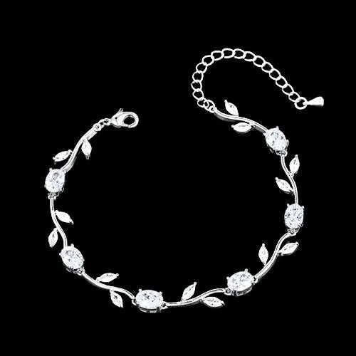 Wedding Jewelry - Cubic Zirconia Bridal Bracelet - Available in Silver, Rose Gold and Yellow Gold