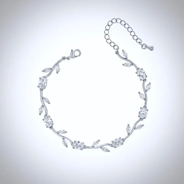 Wedding Jewelry - Cubic Zirconia Bridal Bracelet - Available in Silver, Rose Gold and Yellow Gold