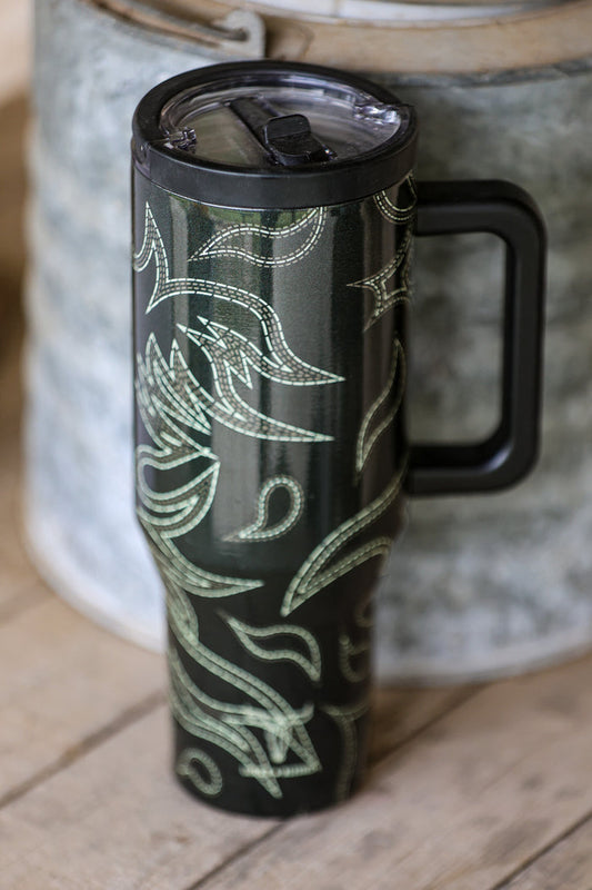 Black Bootstich Tumbler
