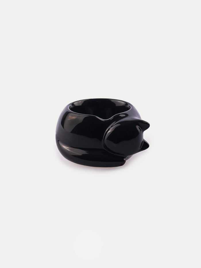 Black Cat Ceramic Tealight Holder | One Colour-Image 2