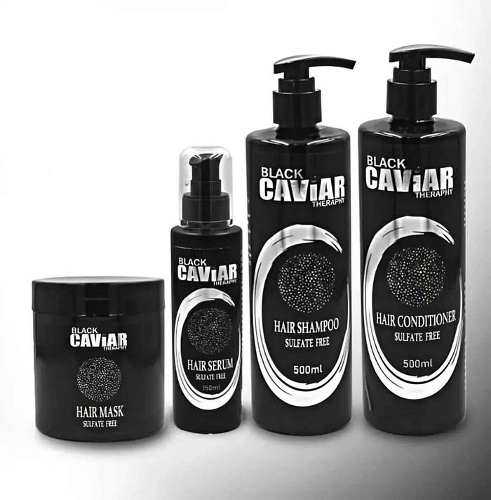 BLACK CAVIAR THERAPY Sulfate Free Hair Care Kit 4 Pcs - DOKAN