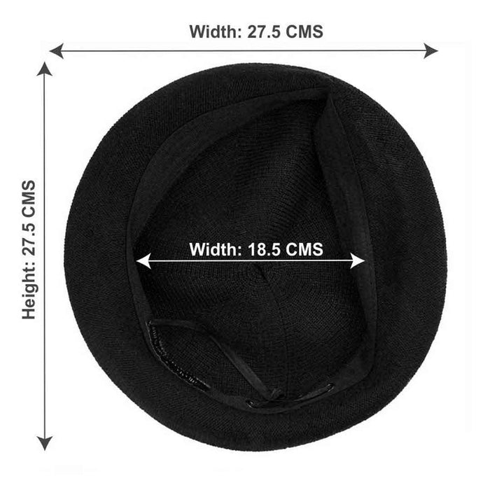 Black Wool Beret