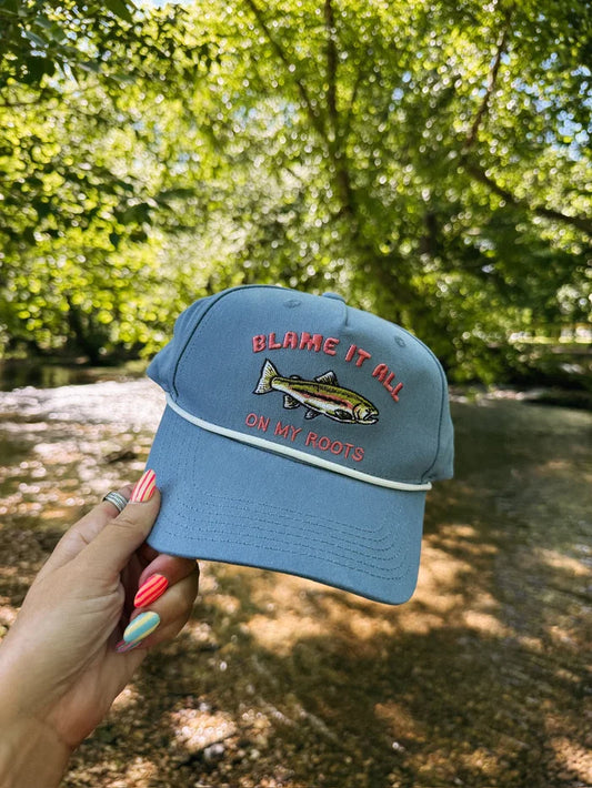 Blame it on my roots trucker hat - blue || BY Etta & East