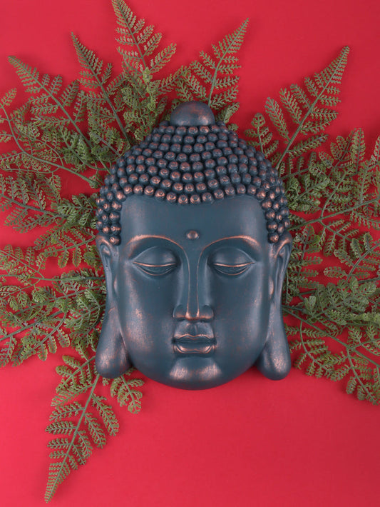 Blue Buddha Head Plaque | One Colour-Image 1
