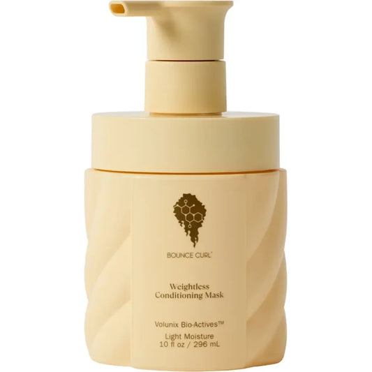 Bounce Curl Weightless Conditioning Mask for light moisture, curly hair care with pump dispenser