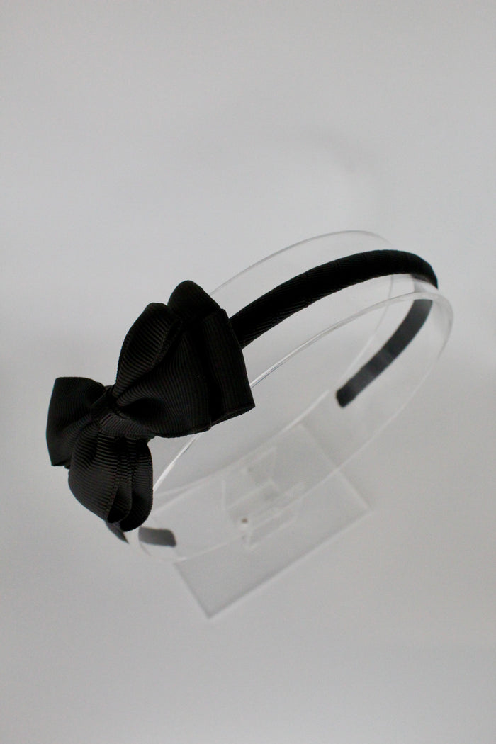 Bow School Hairband - Black