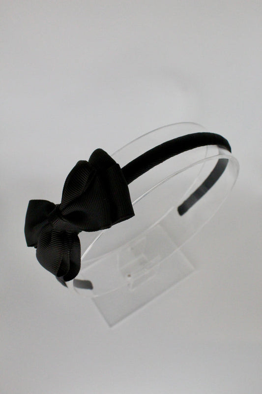 Bow School Hairband - Black