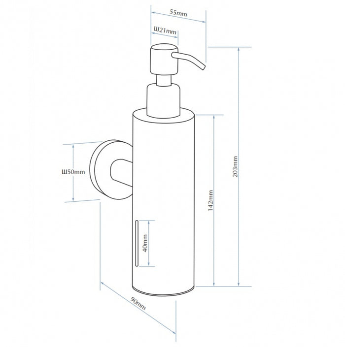 Bradley Sorrento 6330-BG Liquid Soap Dispenser