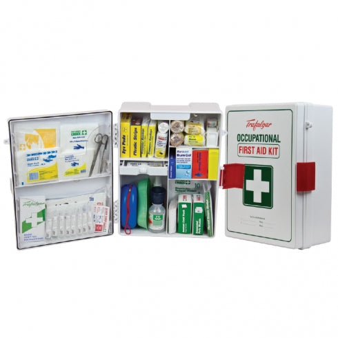 Brady First Aid National Workplace Wall Mount ABS Plastic Case First Aid Kit