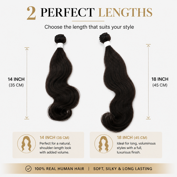 Brazilian Virgin Remy Human Hair Weft 100g – Double Weft Natural Colour #2 Medium Brown | Real Human Hair Extensions