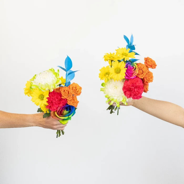 Bright Rainbow Flower Diy Flower Kit Recipe - Image