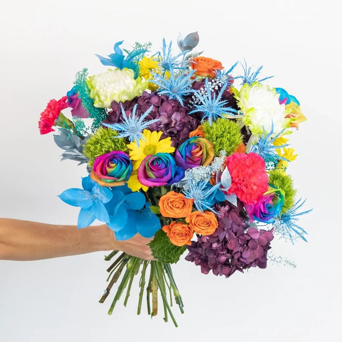 Bright Rainbow Flower Diy Flower Kit Hand - Image