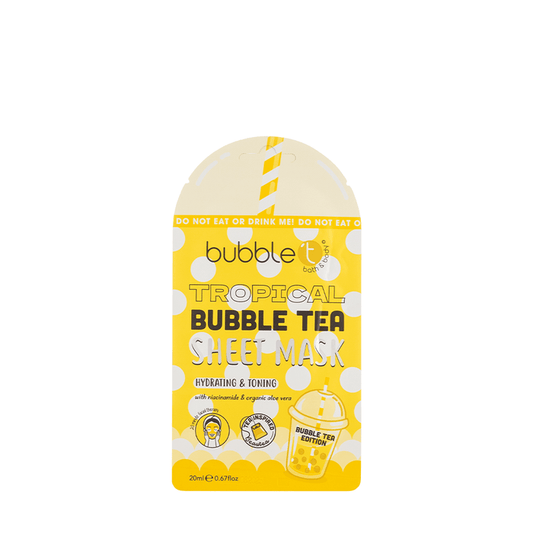 Bubble T Face Sheet Mask Tropical With Aloe Vera & Niacinamide 20ml - Beauty Tribe