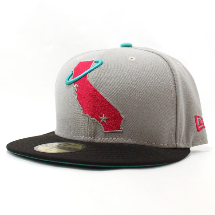 California Angels New Era 59Fifty Fitted Hat (Nike LeBron IX South Beach Gray Black Teal Lava Red)