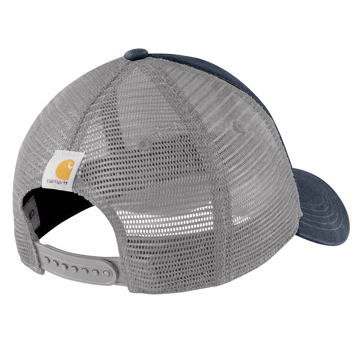 Canvas Mesh-Back Logo Graphic Cap - 408-Navy-White | Carhartt 101195