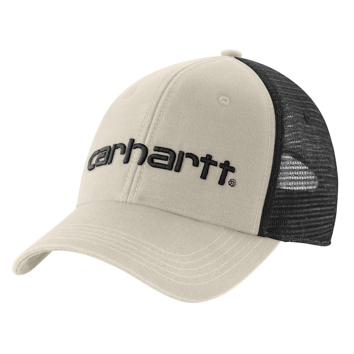 Canvas Mesh-Back Logo Graphic Cap - A35-Chalk | Carhartt 101195