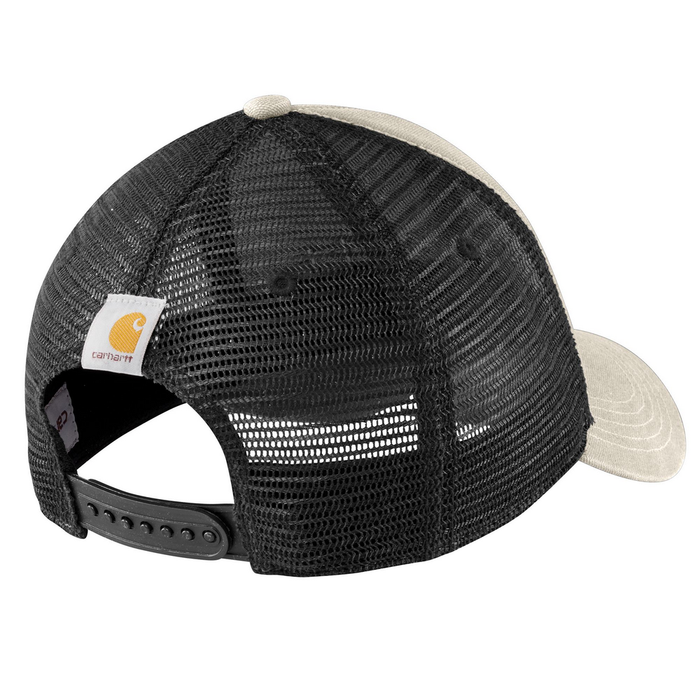Canvas Mesh-Back Logo Graphic Cap - A35-Chalk | Carhartt 101195