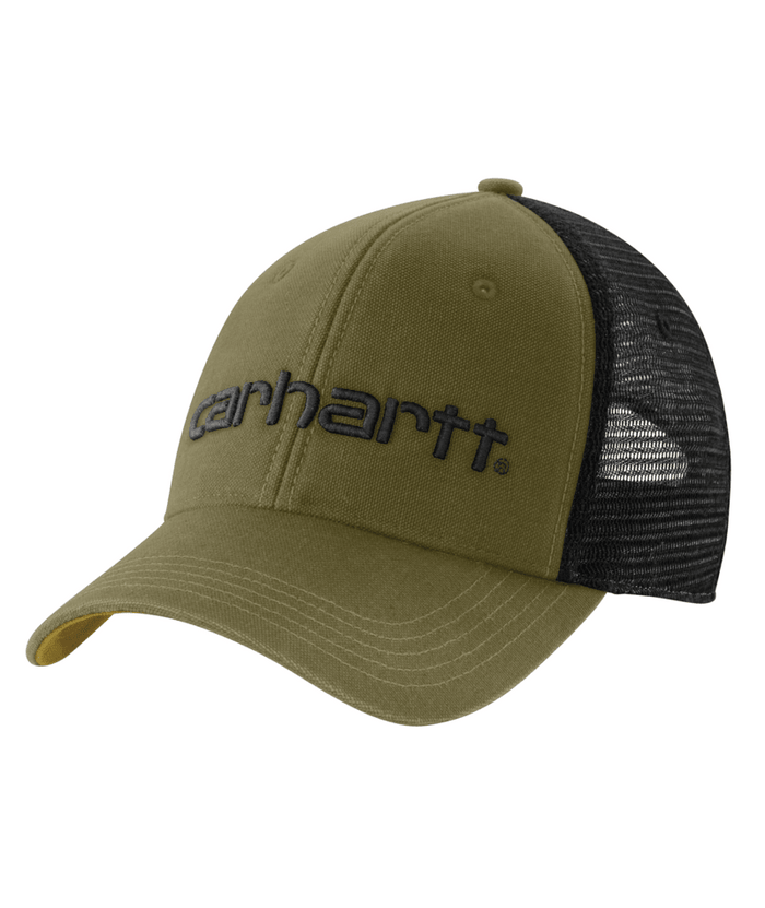 Canvas Mesh-Back Logo Graphic Cap - GL7-Dark Bronzed Green | Carhartt 101195