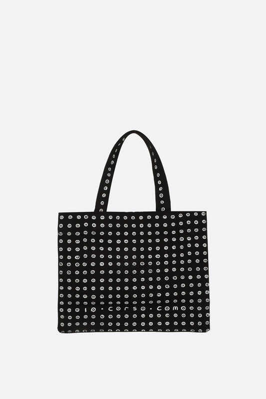 canvas mini shopping bag with circle print