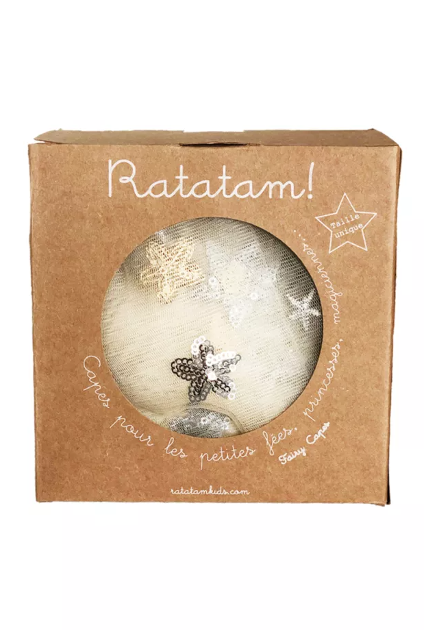 Cape Dress Up - Gold & Silver Embroidered Fairy - Packaging